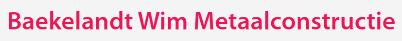 Metaalconstructie Wim Baekelandt
